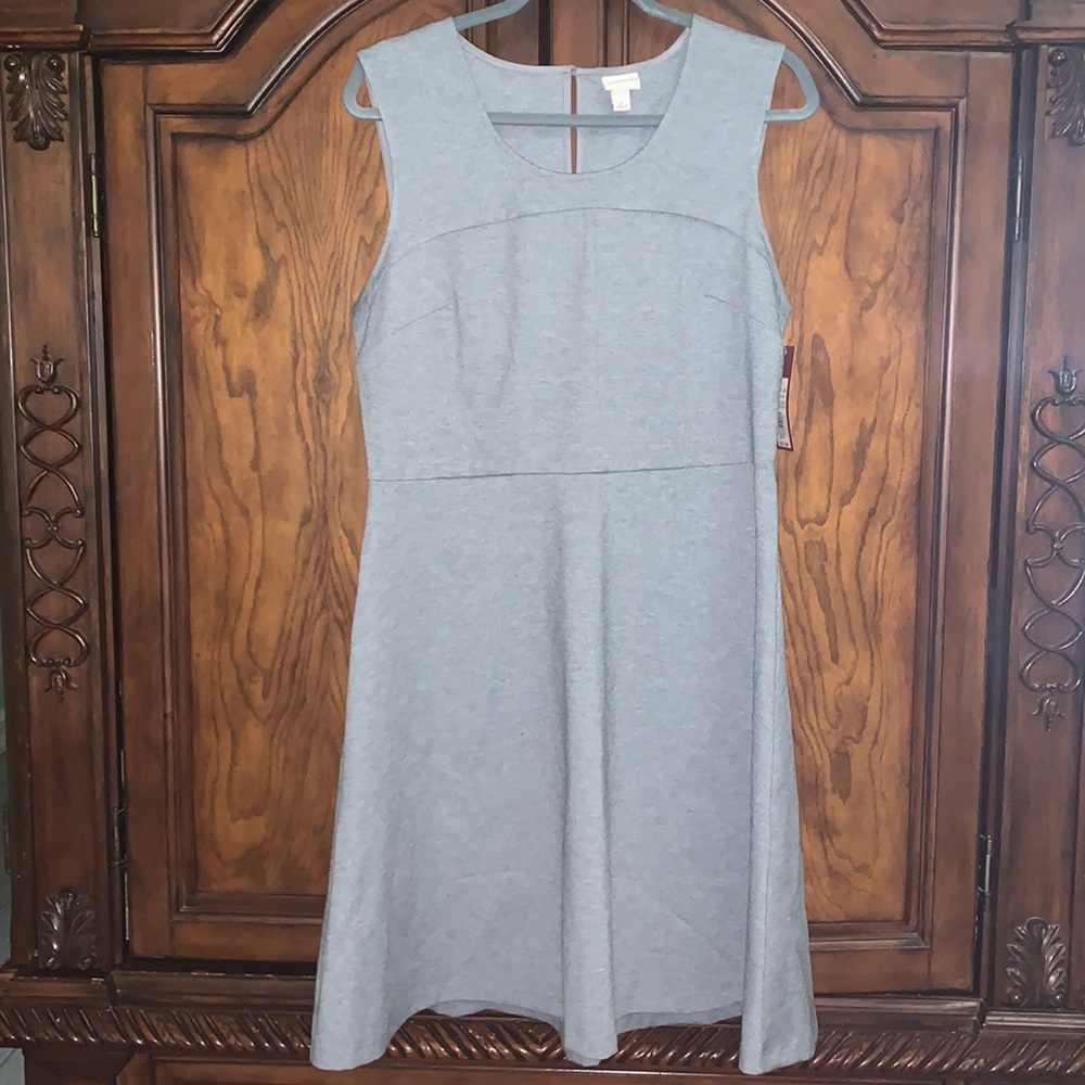 Merona mid-length dress, brand new and soft gray.